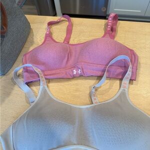 Under Armour Women's Pink and Grey Sports Bras